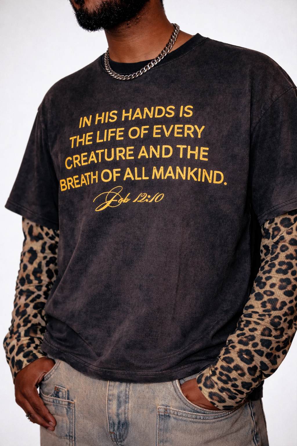 “In His Hands” Double Layer Tee